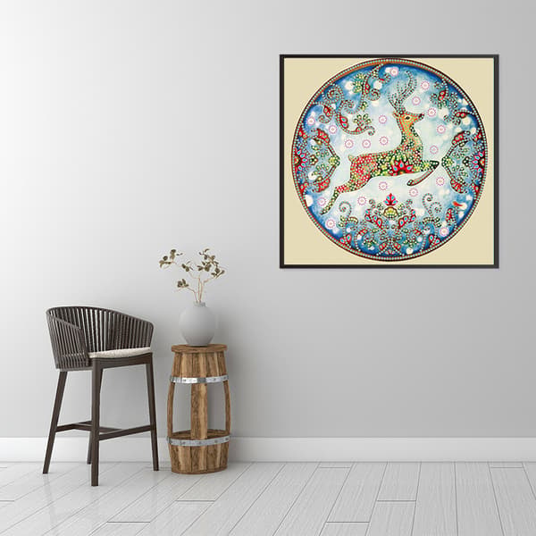 5D DIY Diamond painting - Julhjort