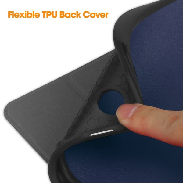 Samsung Galaxy Tab A9+ / A11+ 3-Fold TPU Smart Leather Case Mörkblå