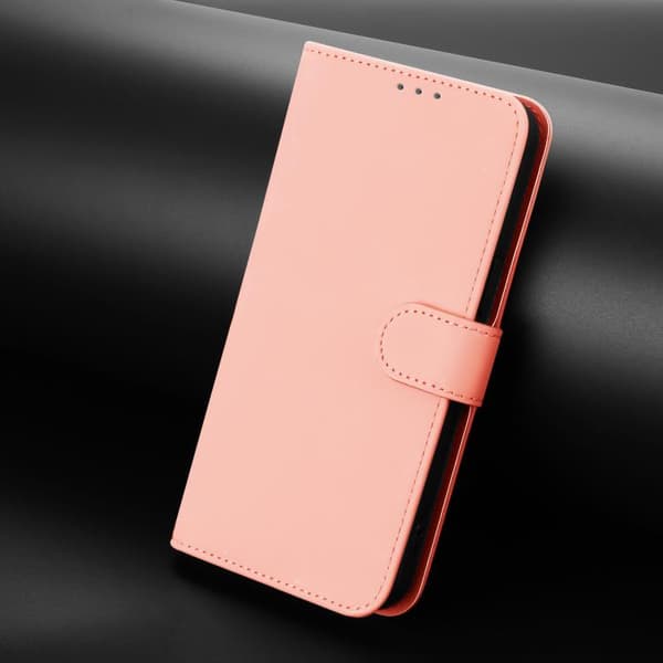Samsung Galaxy S26 5G Skal - Solid Fodral i Läder med Lanyard Rosa