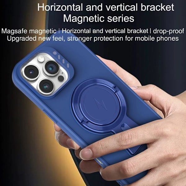 iPhone 16 Pro Y-formad MagSafe Robust Stötsäker Skal Grå