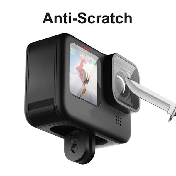 2 ST ENKAY Hat-Prince 3 i 1 Fram + Baksida 0,2 mm Härdat Glass Skärmskydd Kamerafilm För GoPro HERO 10 Black