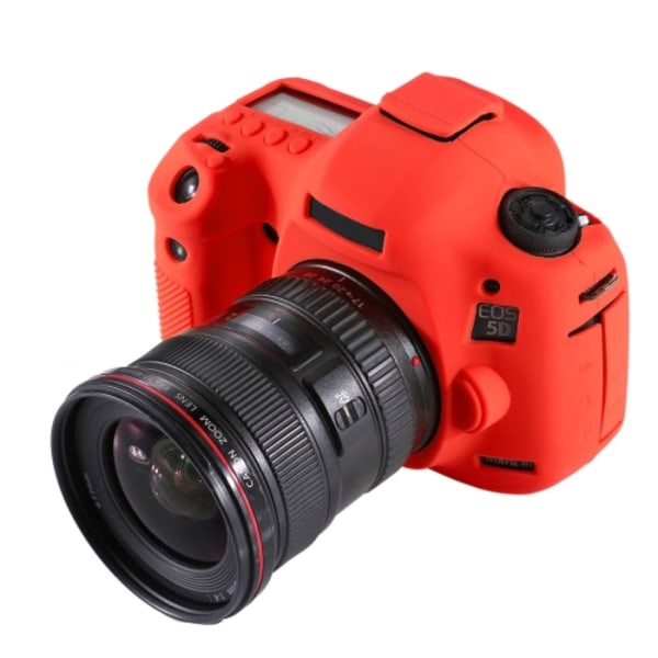 Mjukt silikonfodral för Canon EOS 5D Mark III / 5D3 Röd