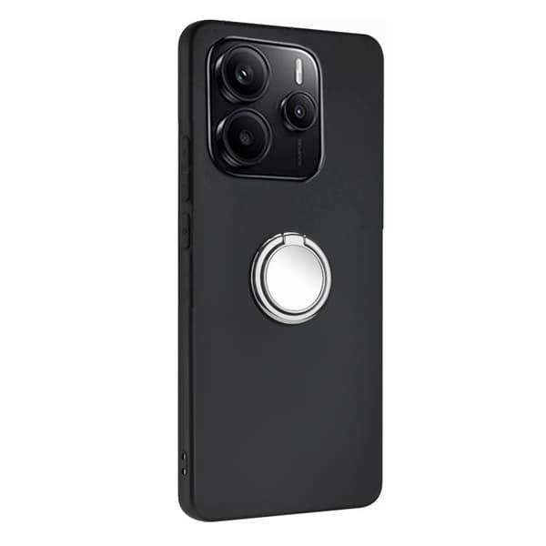 Redmi Note 14 4G EU-version TPU-fodral med matt ringhållare - Silver