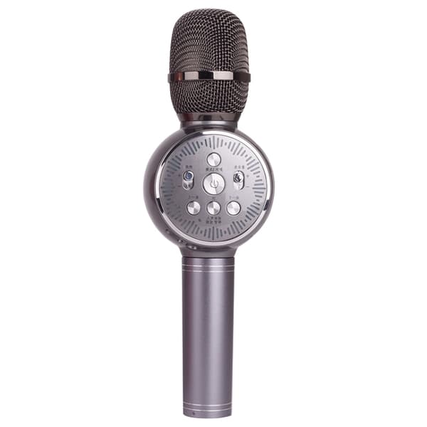 K2 Bluetooth 5.0 Karaoke Live Färgglada Ljus Trådlös Bluetooth Mikrofon (Grå)
