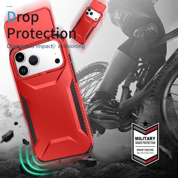 iPhone 18 Pro Max / iPhone 17 Pro Max Skal med Sliding Camshield Röd
