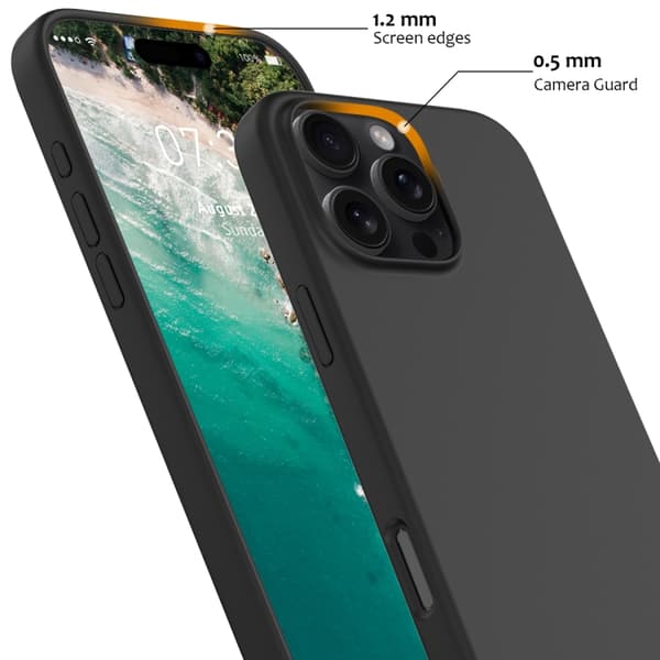 iPhone 16 Pro Shockproof Silikon Magsafe Skal Svart