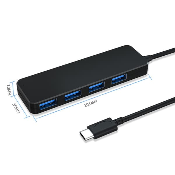 AC3-L43 USB-C 4-Port High-Speed Expansion Dock - 120cm, 5Gbps Data Transfer, Plug & Play, Multi-Device Support, Durable ABS Design