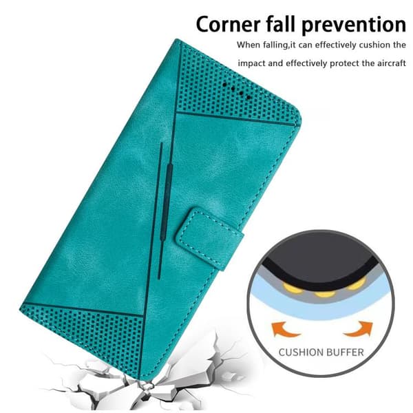 iPhone 18 Pro Max / iPhone 17 Pro Max Skal Läderfodral med Lanyard - Drömtriangel Grön
