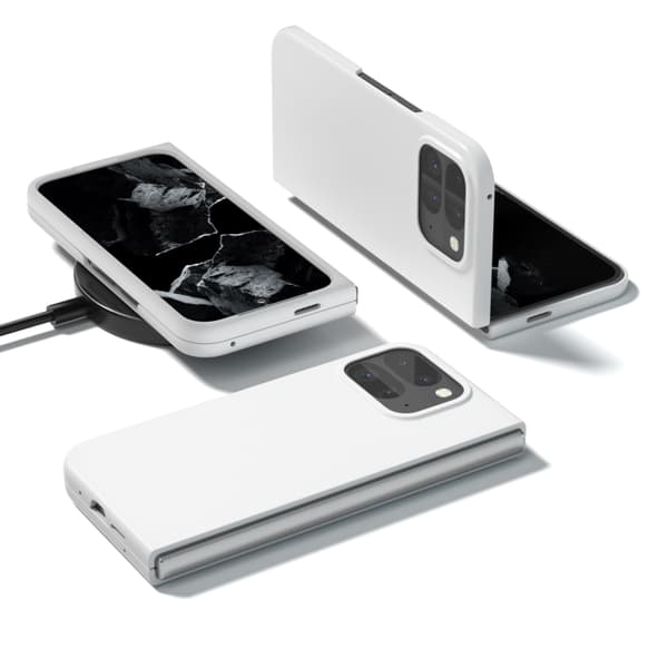 för Pixel 9 Pro Fold Skal - Slim och Skyddande PC Telefonfodral Vit