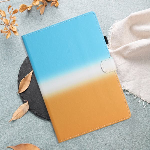 Samsung Galaxy Tab A9+ / A11+ Smart Läderfodral med Gradient Design Blå Orange