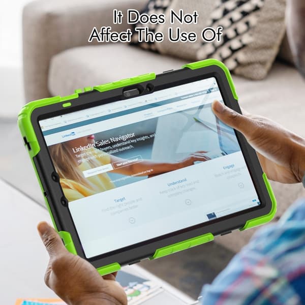 Samsung Galaxy Tab S8/S7 Silikon + PC Tabletfodral Gul Grön+Svart
