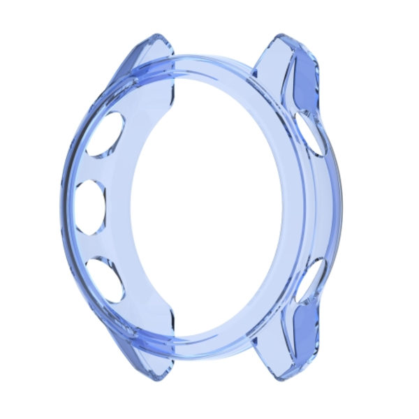 För Garmin Forerunner 945 LTE Half Coverage ihåligt TPU- case Transparent Blue