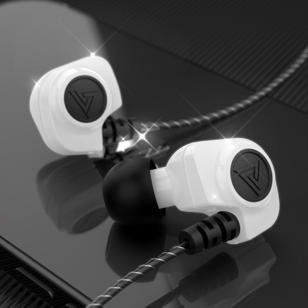 QKZ SK5 In-ear Subwoofer Trådbunden Musikhörlurar med Mikrofon Vit