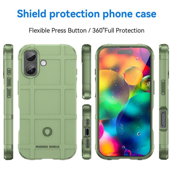 iPhone 17 Skal med Full Coverage och Stötskydd - TPU Grön