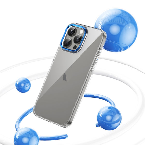 iPhone 16 Pro Max Skal HD Transparent PC med Full Coverage Blå