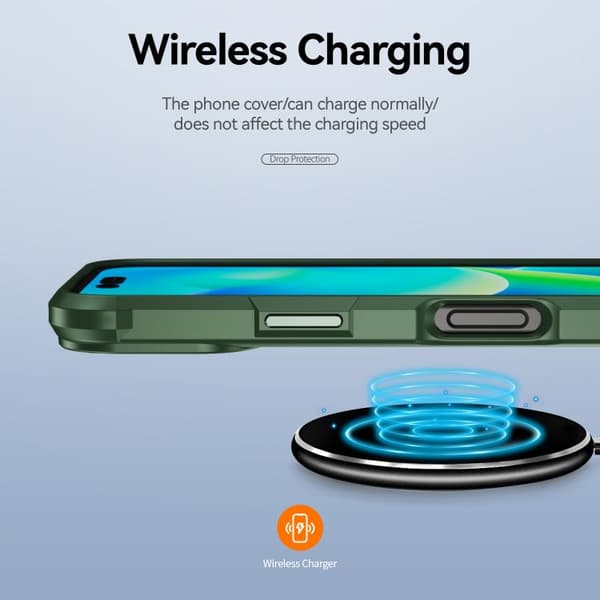iPhone 17 Skal med TPU + PC Linsskydd Grön