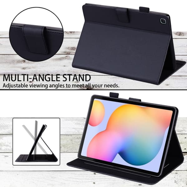 Samsung Galaxy Tab S6 Lite Cartoon Läderfodral Svart