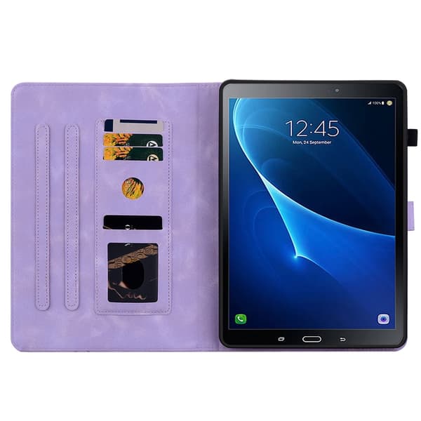 Samsung Galaxy Tab A 10.1 (2016) Lily Prägad Läderfodral Lila