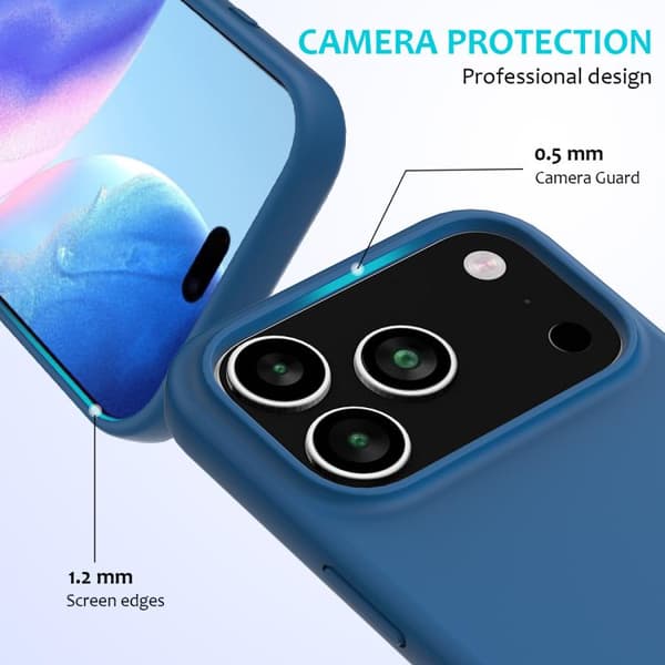 iPhone 18 Pro Max / iPhone 17 Pro Max Solid Color Skal Koboltblå