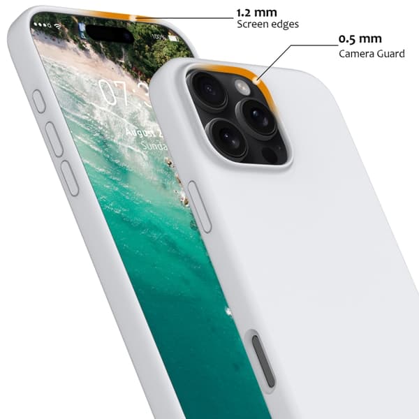 iPhone 16 Pro Max Shockproof Silikon Magsafe Skal Vit