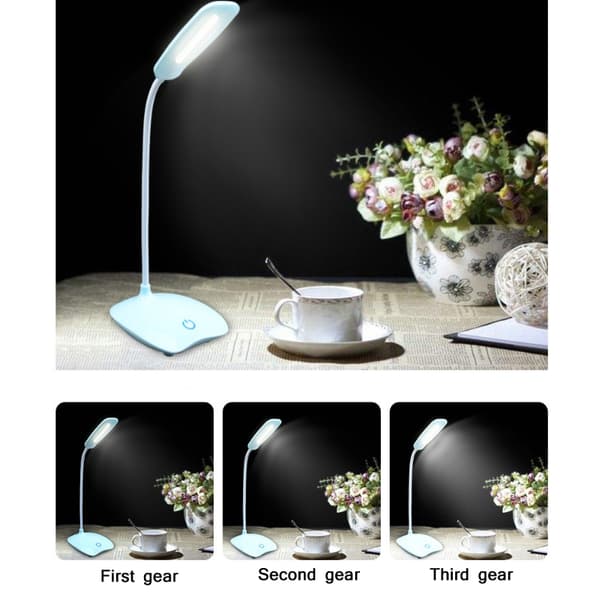 Ögonskydd Sovrum Sängbord LED Bordslampa (Vit)