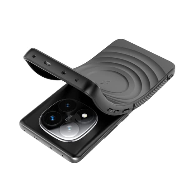 Redmi Note 14 Pro 5G - Linseram med MagSafe, Korrugerad fodral Röd