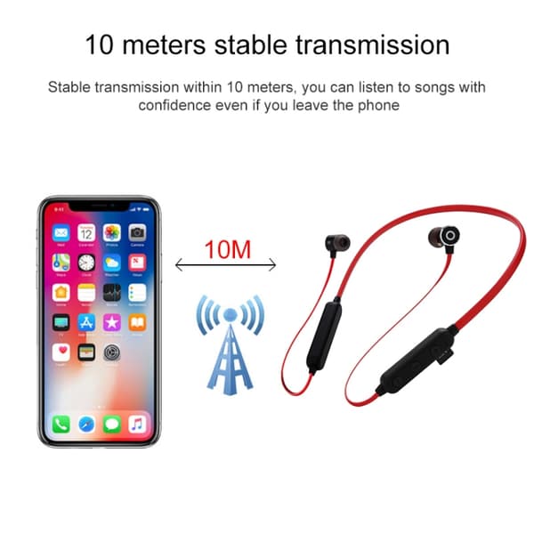 MG-G16 Bluetooth 4.2 Sport Trådlösa Bluetooth-hörlurar, Kort Vit