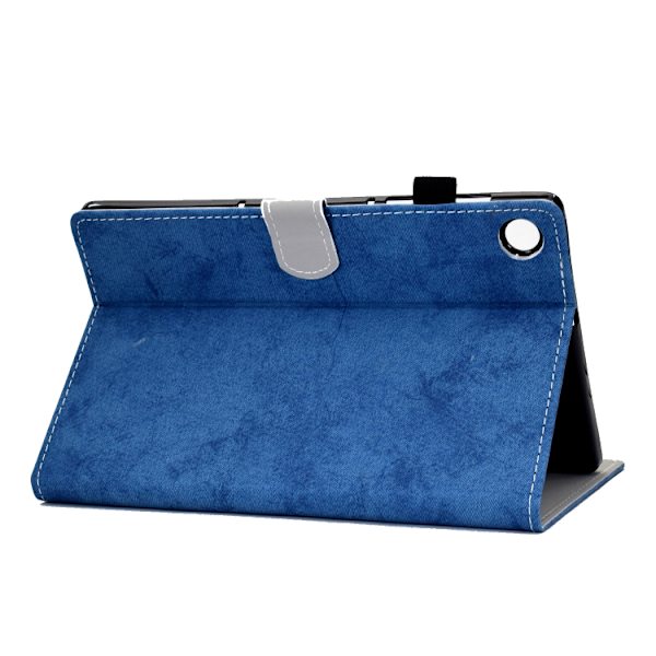 Samsung Galaxy Tab A9 / A11 Marble Style Smart Leather Case Blå