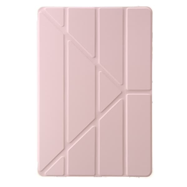 Samsung Galaxy Tab S9 FE+ Klart Akryl Läderfodral Rosa