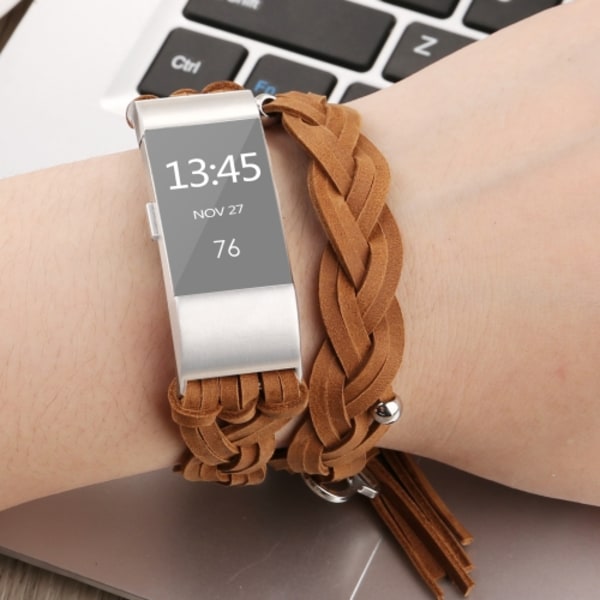 För Fitbit Charge 2 Weave watch Khaki