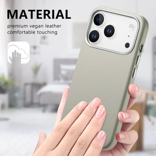 iPhone 18 Pro Max / iPhone 17 Pro Max Skal med elektropläterade metallknappar och MagSafe Vit