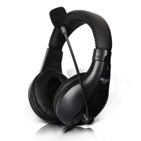 Salar A566 Subwoofer Gaming Headset med Mikrofon Svart
