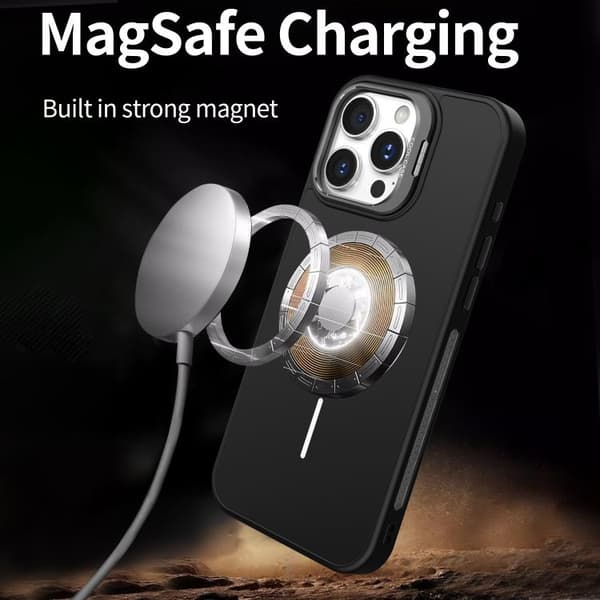 iPhone 16 Pro Max Organisk Silikon Linshållare MagSafe Skal Grå