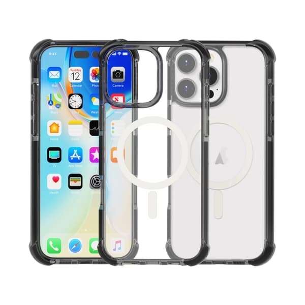 iPhone 16 Pro Max Magsafe Akryl Magnetisk Stötsäker Skal Svart