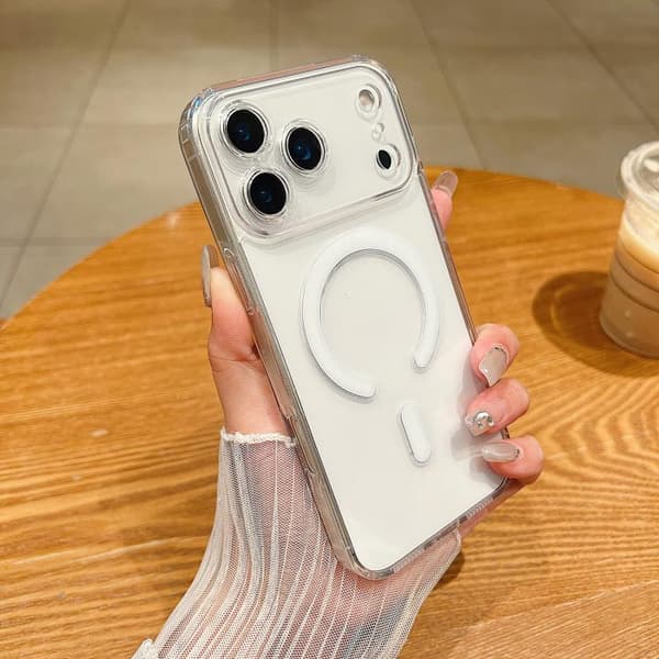 iPhone 18 Pro Max / iPhone 17 Pro Max Skal - Klar Akryl TPU med Fine Hole MagSafe