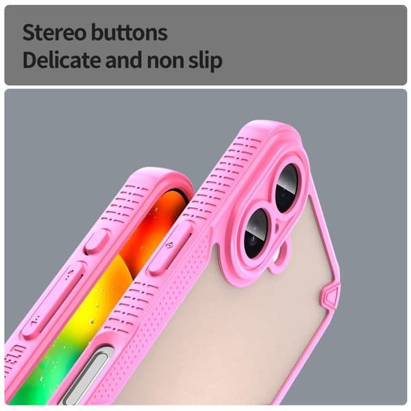 iPhone 17 Skal - Armor Glaze PC Hybrid TPU Rosa