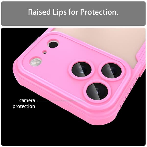 iPhone 18 Pro Max / iPhone 17 Pro Max Skal - Armor Glaze PC Hybrid TPU Rosa