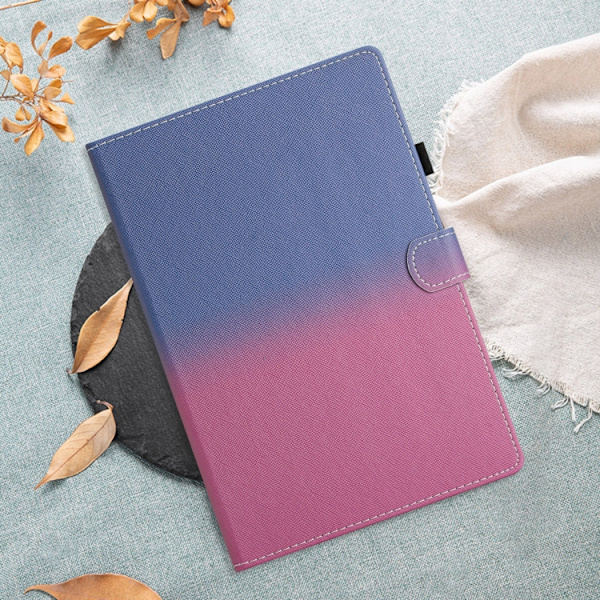 Samsung Galaxy Tab A9+ / A11+ Smart Läderfodral med Gradient Design Blå ros