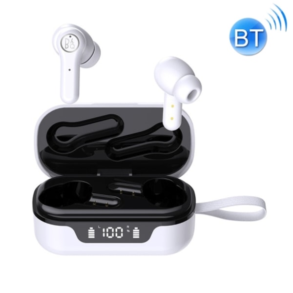 ANC Business Sports TWS Stereo Dubbla Öron Bluetooth V5.0+EDR Hörlurar med Laddningsbox Vit