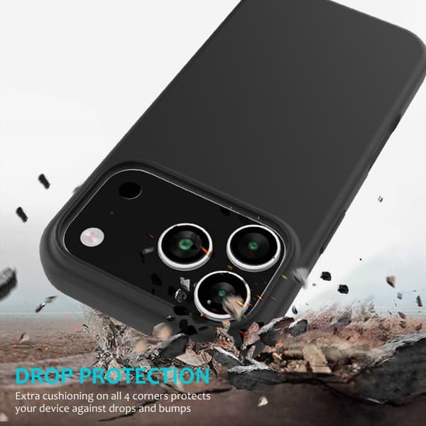 iPhone 18 Pro Max / iPhone 17 Pro Max Solid Color Skal Svart
