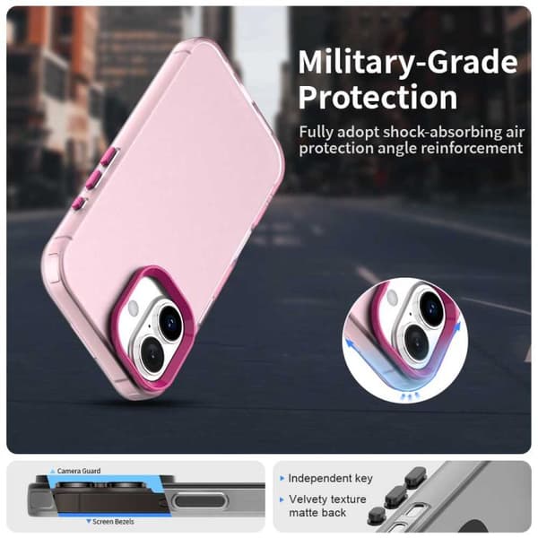 iPhone 17 Skal - Candy PC Hybrid TPU Stötsäker Röd