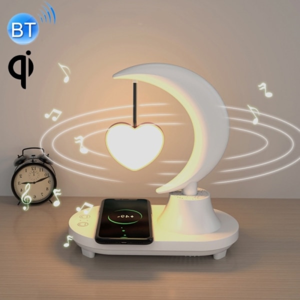 Bluetooth-högtalare LED färgglad atmosfär nattlampa - TB-22SCW Love med trådlös laddare