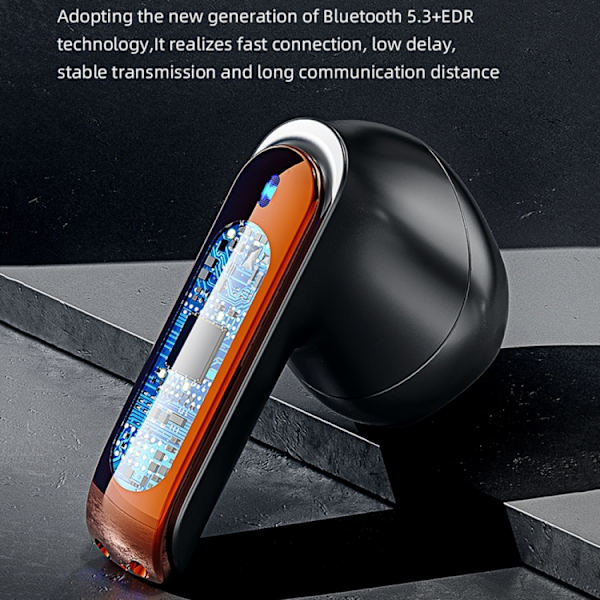ROCK R3 Steampunk Mecha Trådlösa Bluetooth-hörlurar Flame Black