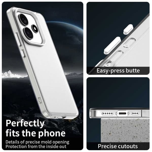 Redmi Note 14 5G - Candy PC Hybrid TPU Stöttåligt Mobilskal Vit