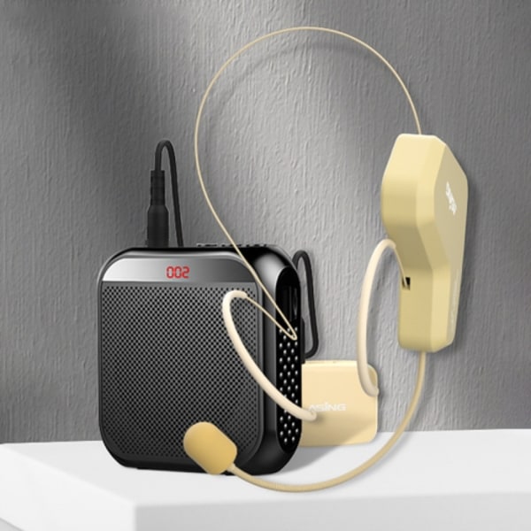 ASiNG WM03 2.4G Trådlös Mikrofon Headset Mikrofon Bluetooth Högtalare Kit (Svart)