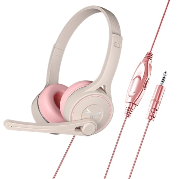 Soyto SY-G30 Online Class Computer Headset, Kontakt: 3,5 mm Grå rosa