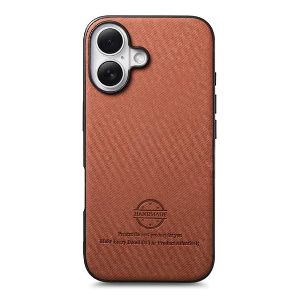 iPhone 17 Skal - Twilltyg och Läder Brun