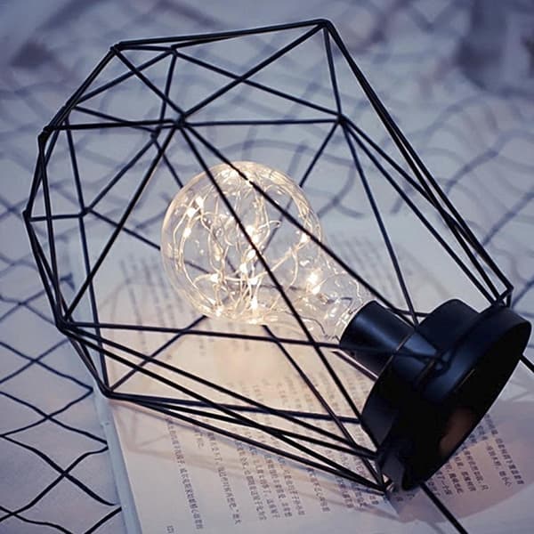 Minimalistisk kopparlampa sovrum hem smitt järn bordslampa, specifikation: USB