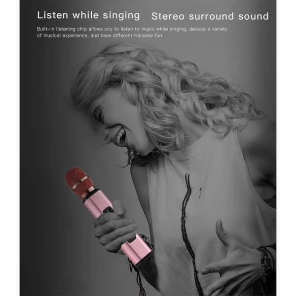 K6 Bärbar Inre Magnetisk Dubbel Högtalare Bluetooth Telefon Dator Mikrofon (Rosa)