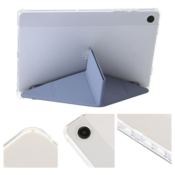 Samsung Galaxy Tab A9+ / A11+ Klart Akryl Läderfodral Lavendel